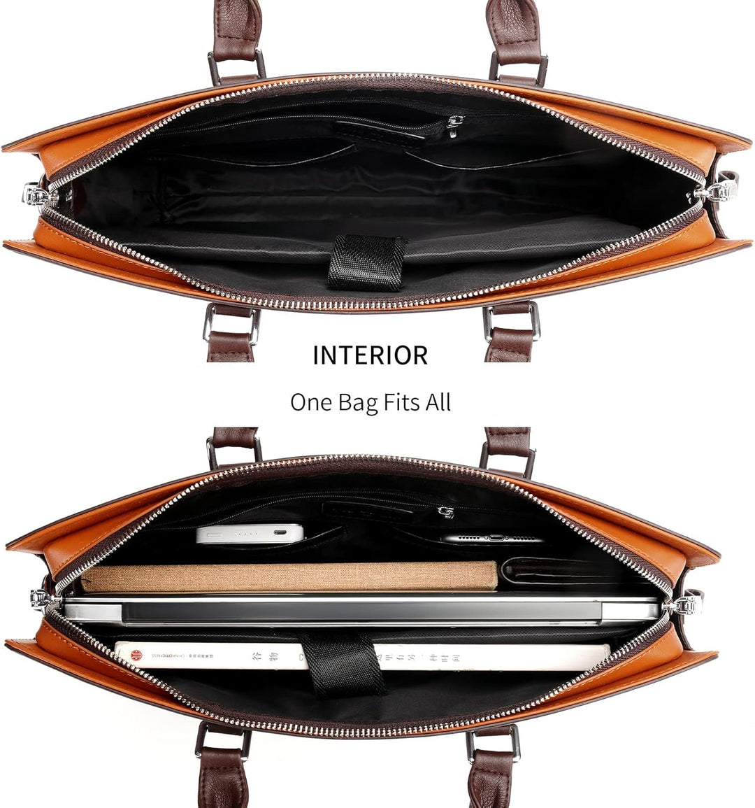 Genuine Leather Multi-Compartment Business Briefcase for Professionals | Bowlift