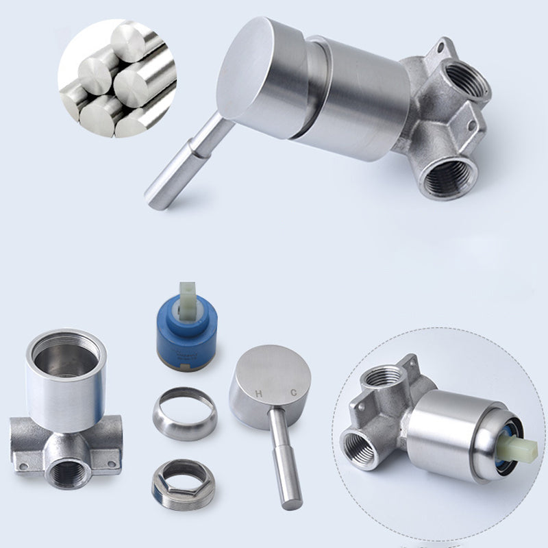 BowLift | Stainless Steel Shower Combination Round Fixed Shower Head with Shower Arm