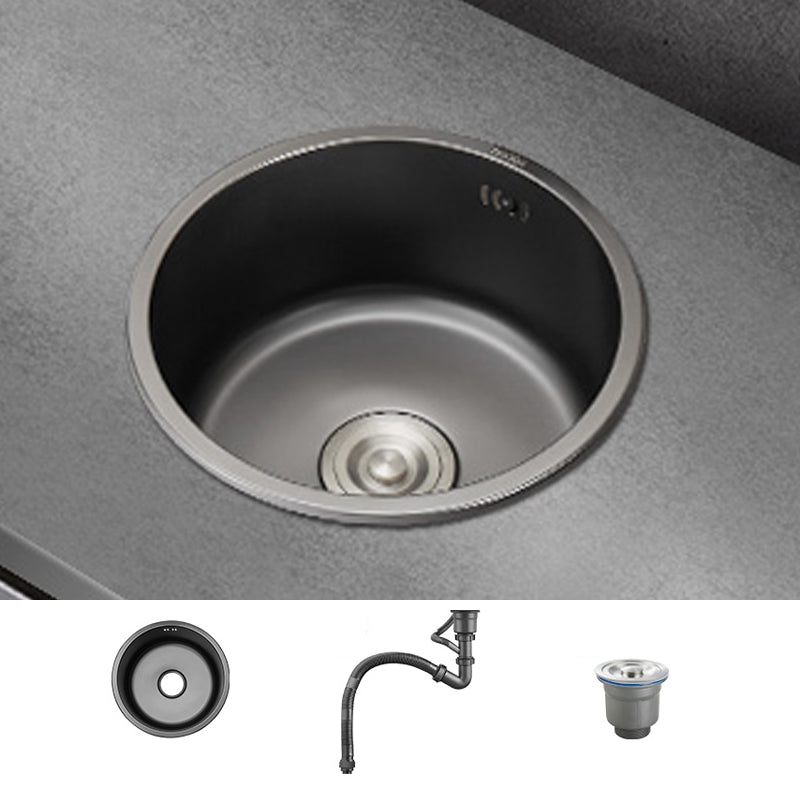 BowLift | Kitchen Sink Round Single Bowl Color and Scratch Resistant Under-mounted Stainless Steel Kitchen Sink