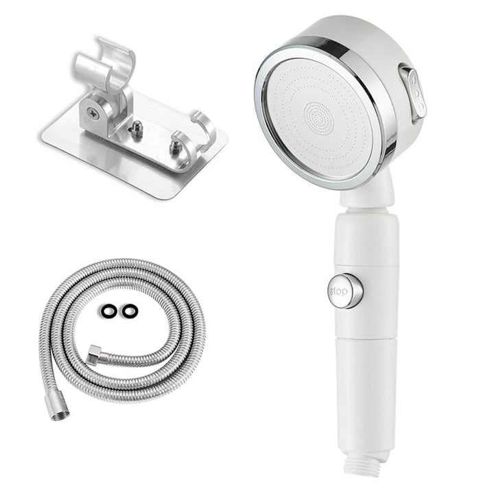 BowLift | Contemporary 3 Jet Shower Head Adjustable Spray Pattern Rotatable Handheld Shower