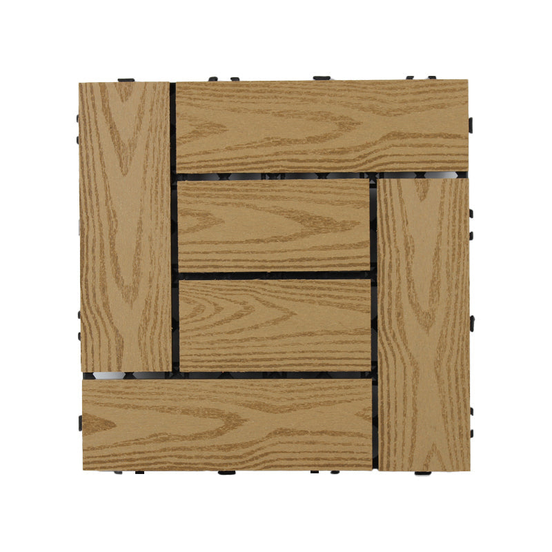 BowLift | Square Click Patio Floor Tiles Stripe Pattern Tile Set Floorboard