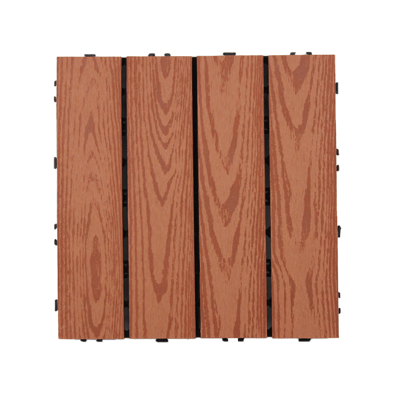 BowLift | Square Click Patio Floor Tiles Stripe Pattern Tile Set Floorboard