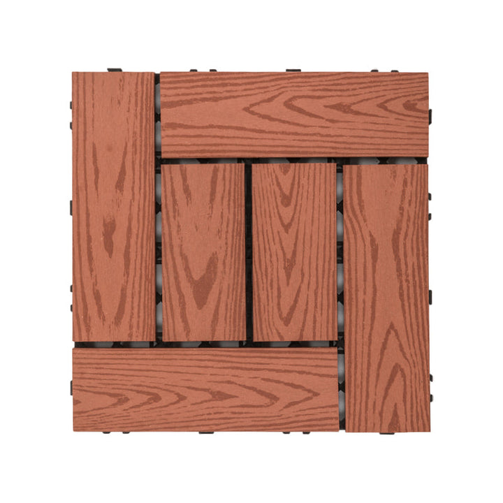 BowLift | Square Click Patio Floor Tiles Stripe Pattern Tile Set Floorboard