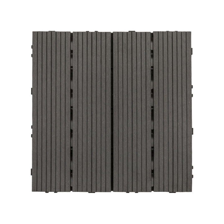 BowLift | Square Click Patio Floor Tiles Stripe Pattern Tile Set Floorboard