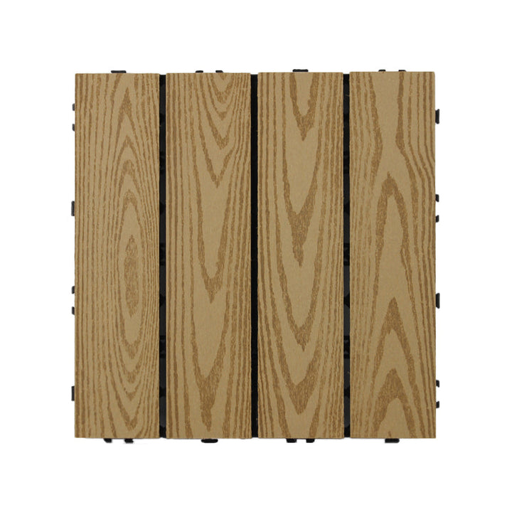 BowLift | Square Click Patio Floor Tiles Stripe Pattern Tile Set Floorboard