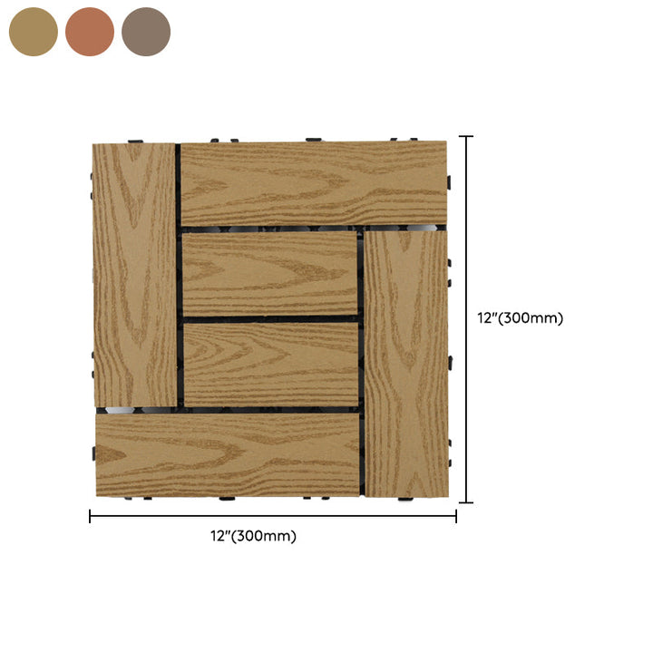 BowLift | Square Click Patio Floor Tiles Stripe Pattern Tile Set Floorboard