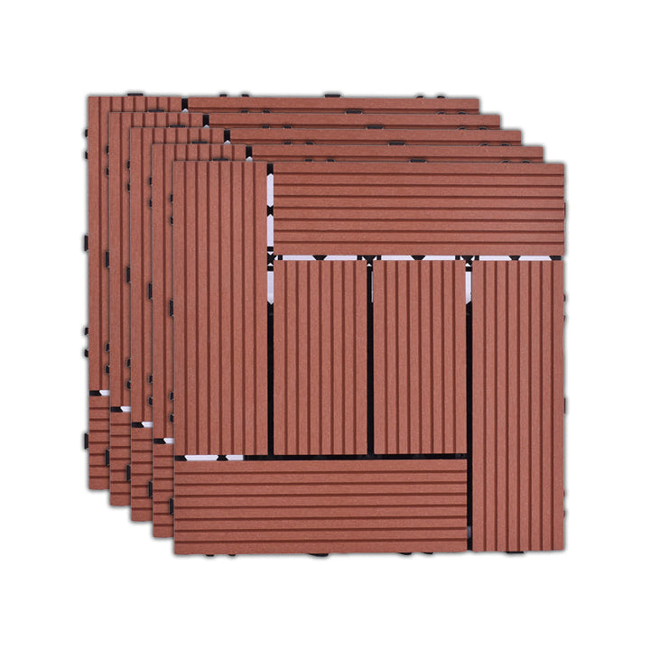 BowLift | 11 Pack 12" X 12" Square Deck/Patio Tiles Snap Fit for Outdoor Patio Tiles