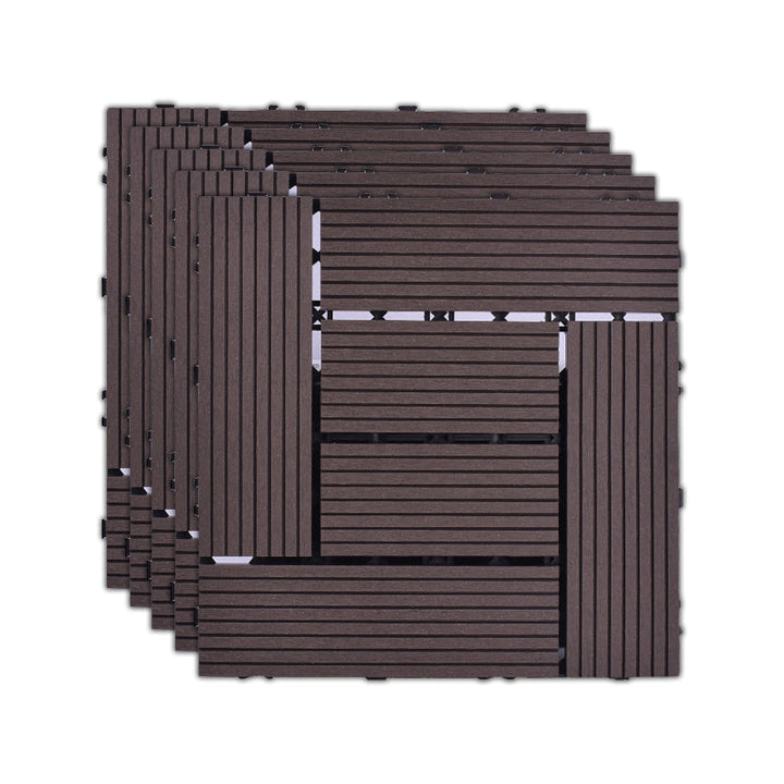 BowLift | 11 Pack 12" X 12" Square Deck/Patio Tiles Snap Fit for Outdoor Patio Tiles
