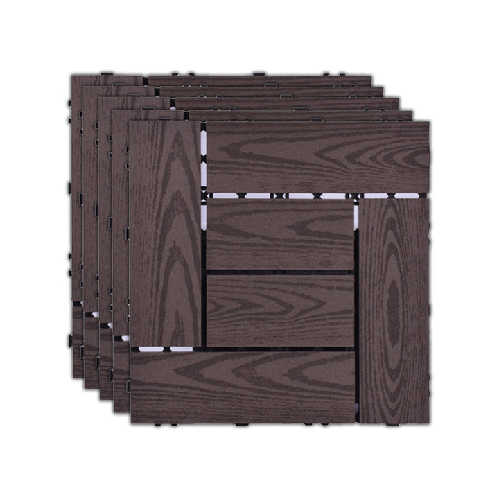 BowLift | 11 Pack 12" X 12" Square Deck/Patio Tiles Snap Fit for Outdoor Patio Tiles