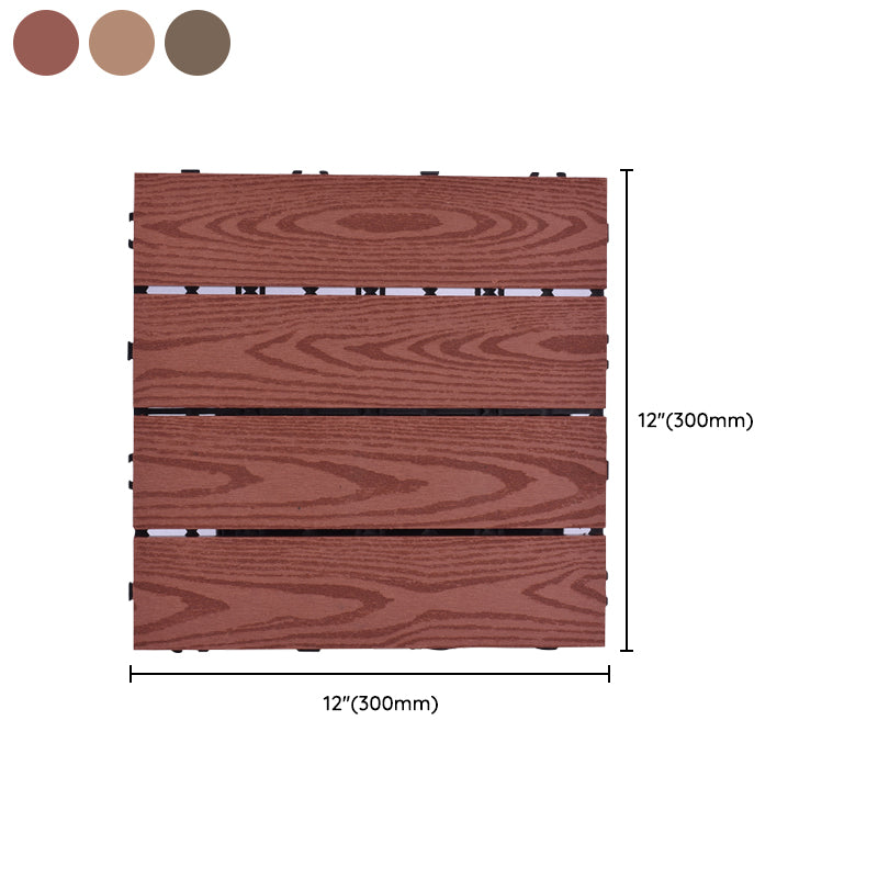 BowLift | 11 Pack 12" X 12" Square Deck/Patio Tiles Snap Fit for Outdoor Patio Tiles