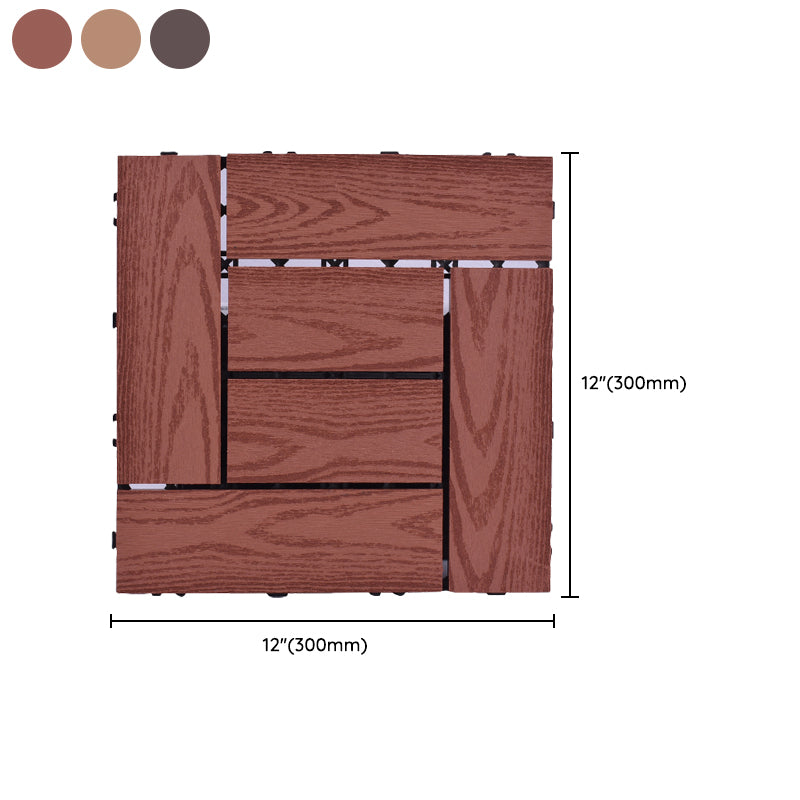 BowLift | 11 Pack 12" X 12" Square Deck/Patio Tiles Snap Fit for Outdoor Patio Tiles