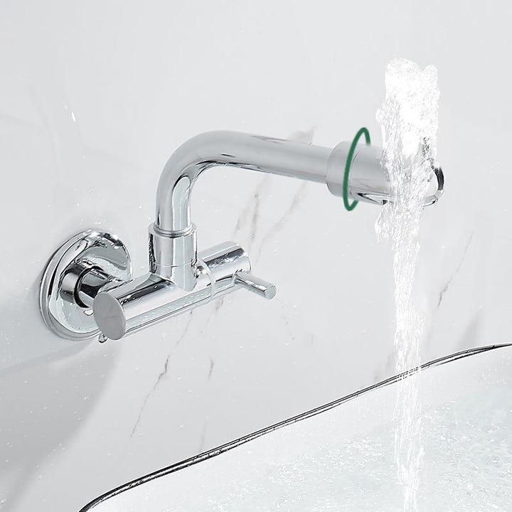 BowLift | Wall-mounted metal bathtub filler with low arc waterfall bathtub faucet