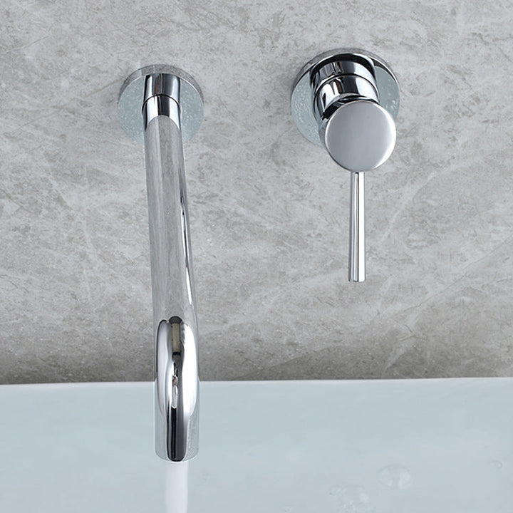 BowLift | Wall-mounted Metallic Bathtub Faucet Low Arc Pipe Bathtub Tap