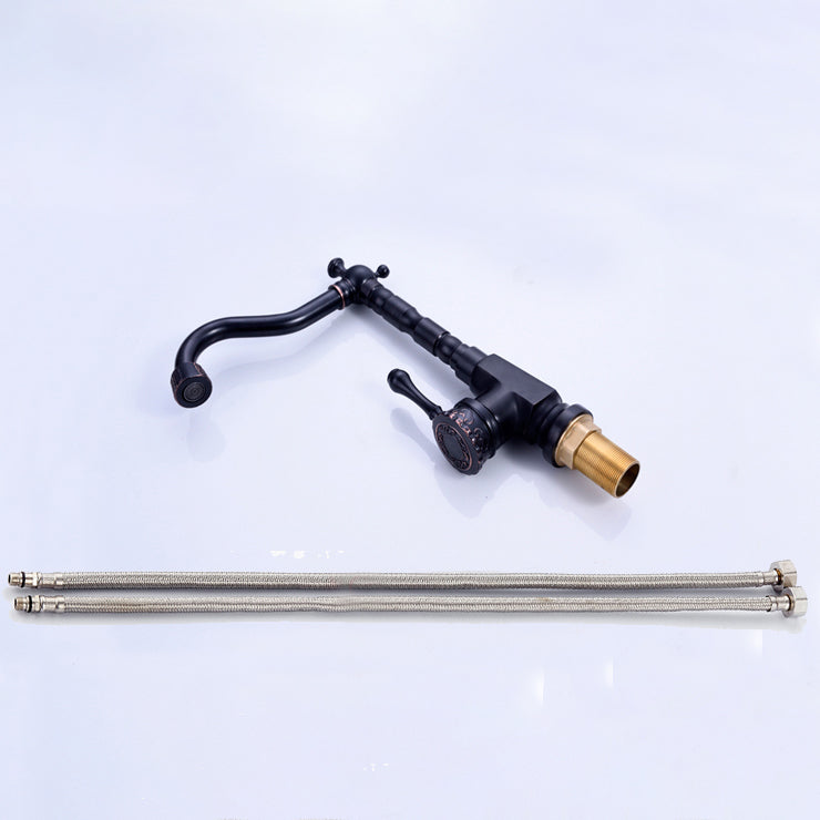 BowLift | Glam Style Sink Faucet with Swivable Spout and Lever Handle