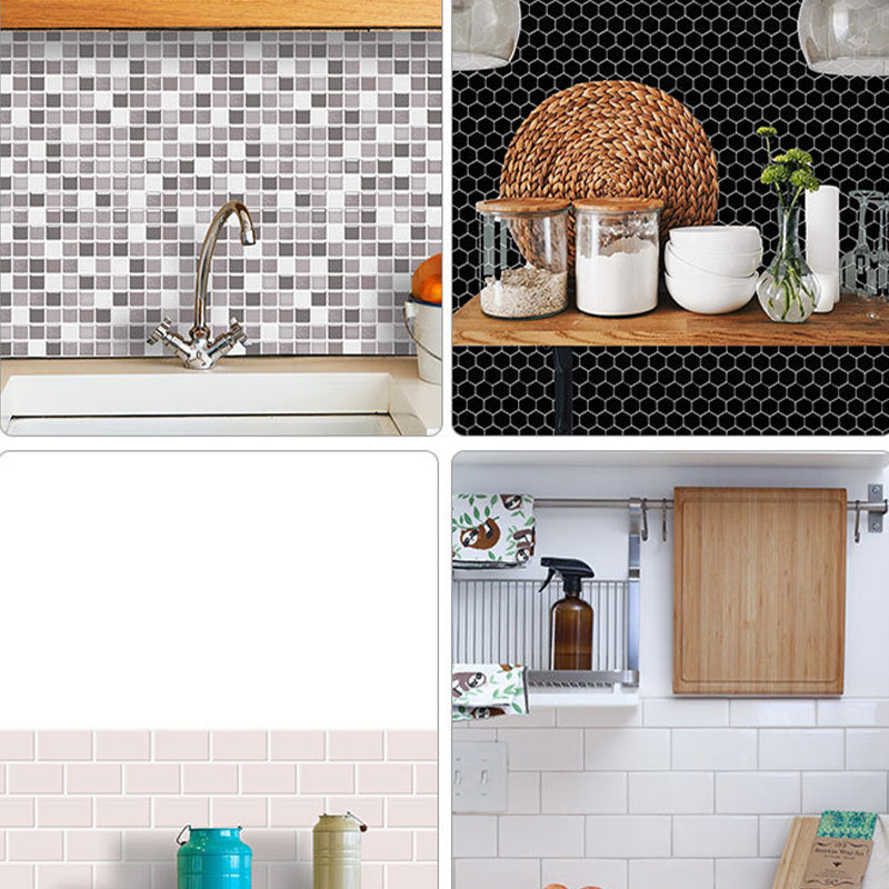 BowLift | Plastic Peel & Stick Mosaic Tile Waterproof Peel & Stick Mosaic Tile with Square Shape