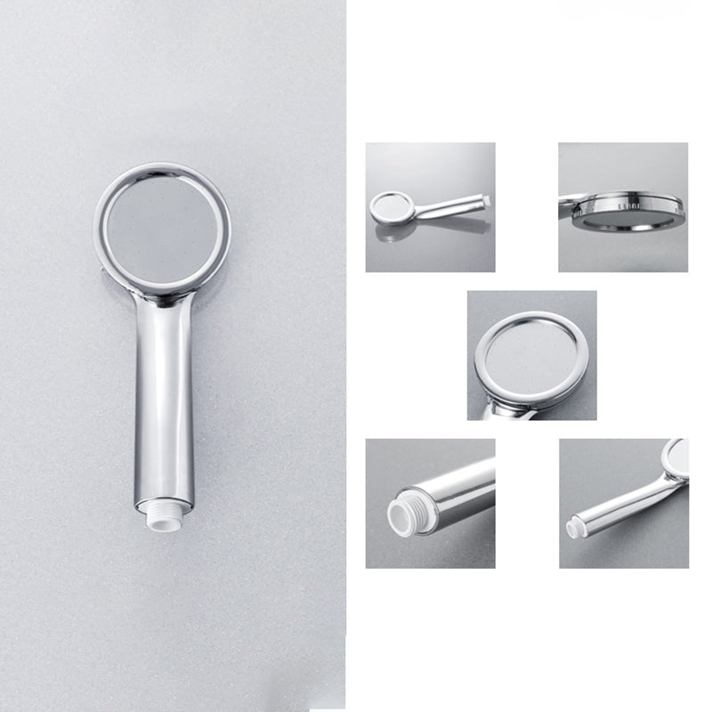 BowLift | Contemporary Silver Round Shower Head Water Efficient Standard Spray Head