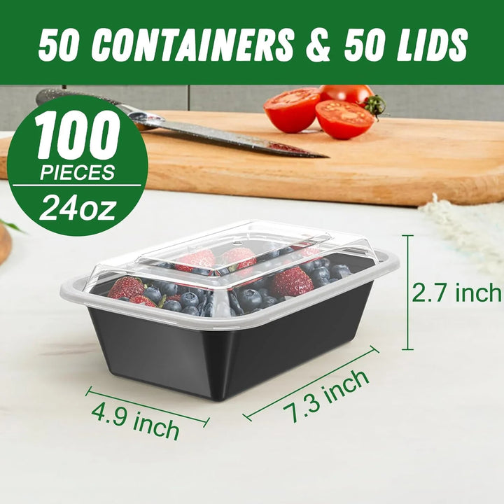 BowLift | 50-piece Meal Prep Container Set with Lid – Ideal for Meal Preparation