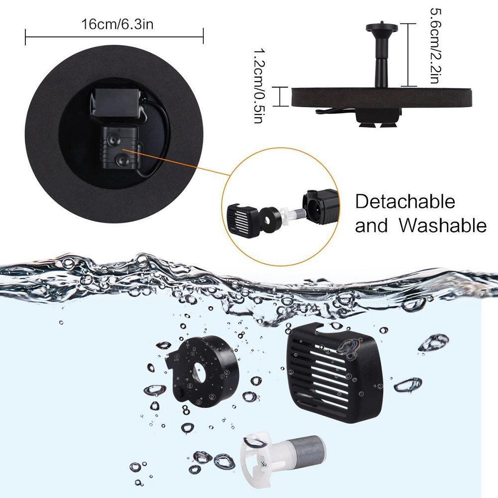 Solar Fountain Pump Circle Garden Solar Powered Water Pump | Bowlift