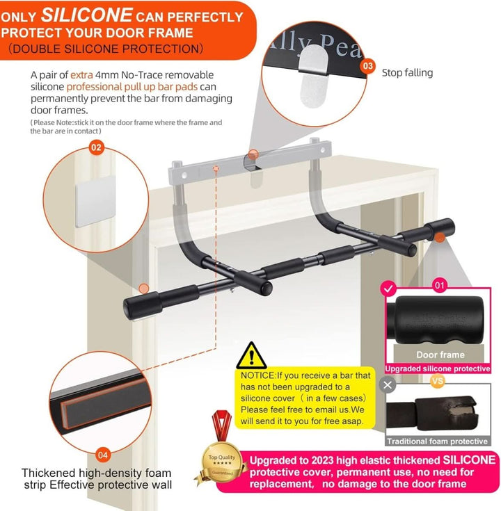 BowLift | up bar - steel pull-up bar for door frames with 200 kg load capacity