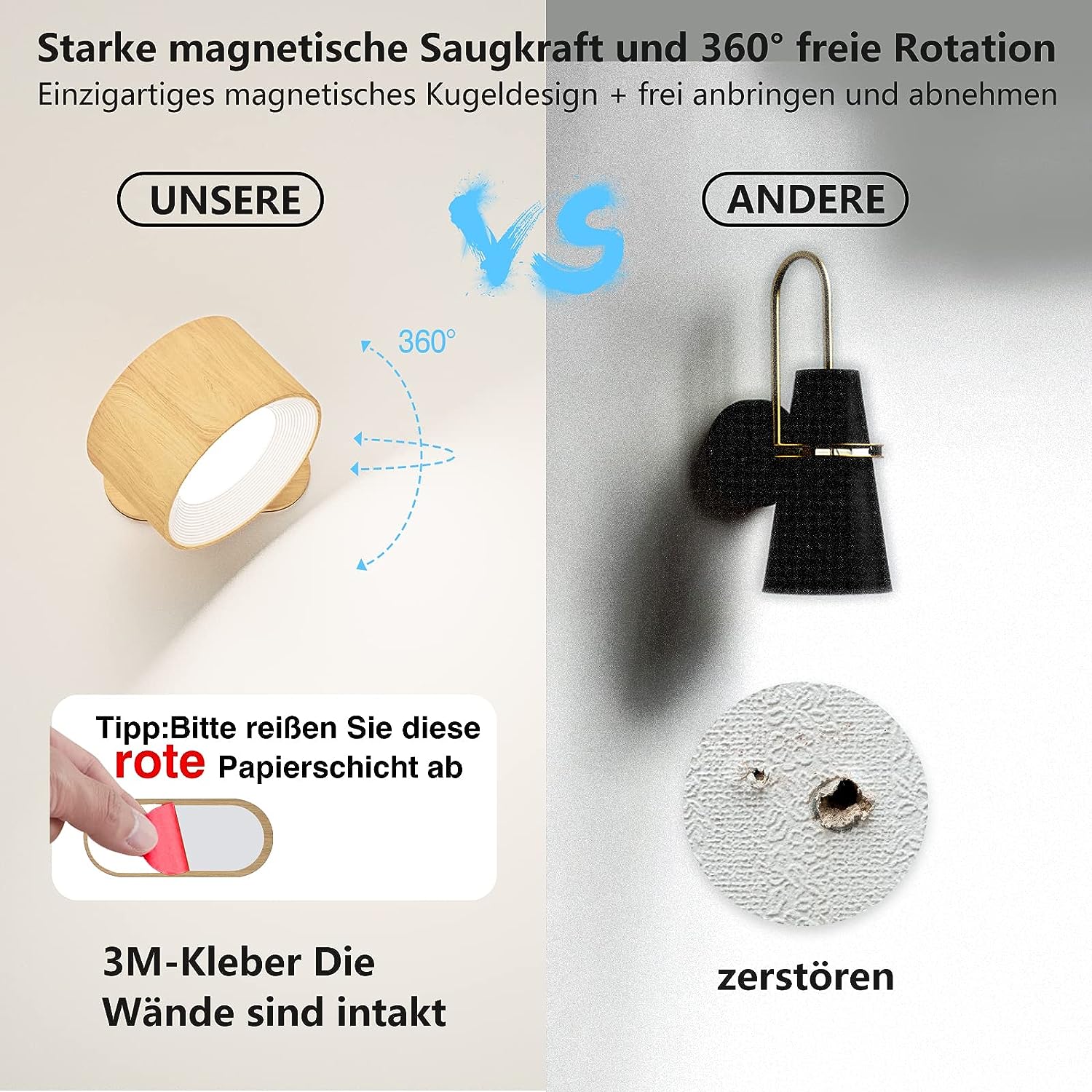 BowLift | Eternity Glow – Wireless LED Wall Light with Remote Control & Timer