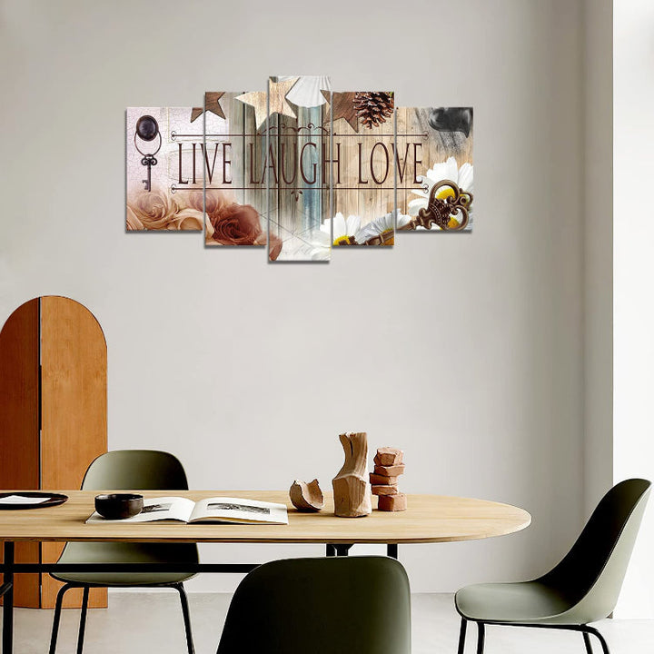 Set Of 5 Quote Canvas Wall Art Painting | Bowlift