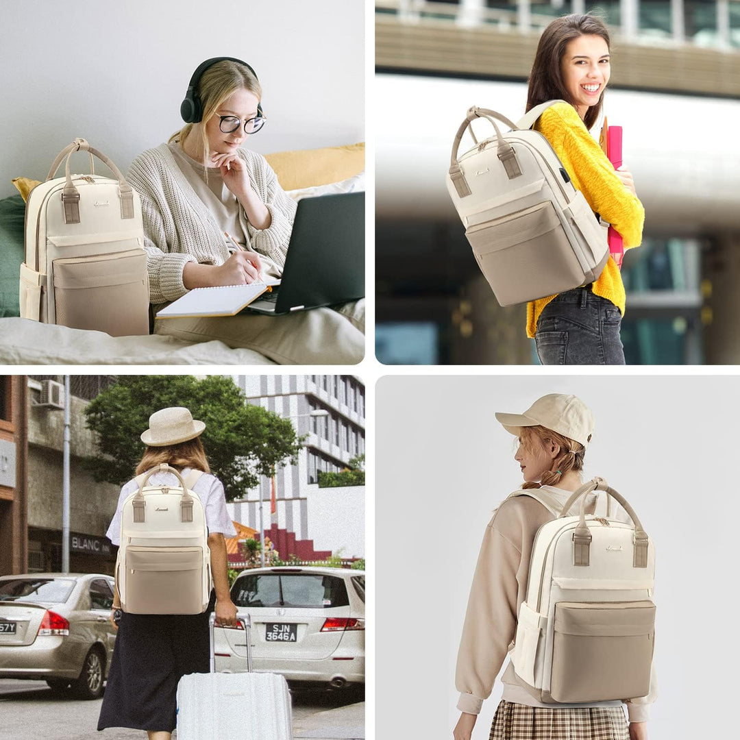 BowLift | Women’s Waterproof Laptop Backpack with USB Charging – Stylish 17-Inch Work, School & Travel Bag