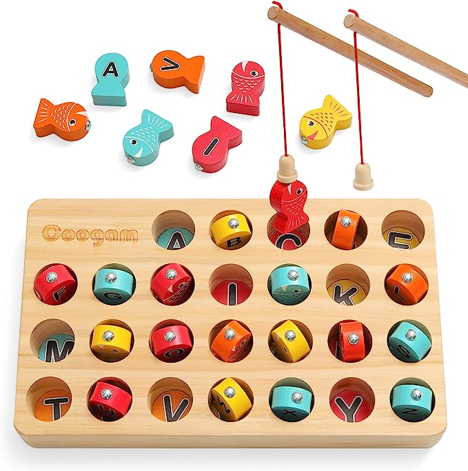 BowLift | Enchanting Wooden Magnetic Fishing Game - Educational Play Fun for Toddlers