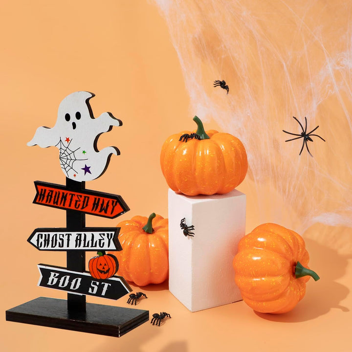 BowLift | Halloween Wooden Pumpkin Wooden Decorative Tabletop Ornament