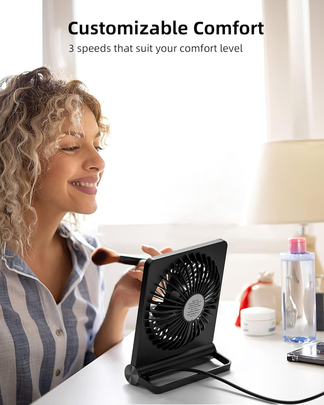 Strong Wind Ultra Quiet Small Table Fan Bowlift