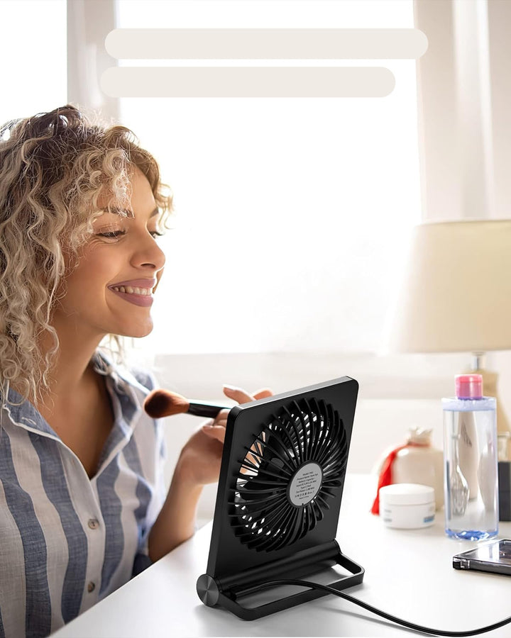 Ultra-Quiet Table Fan with USB – Compact & Powerful | Bowlift