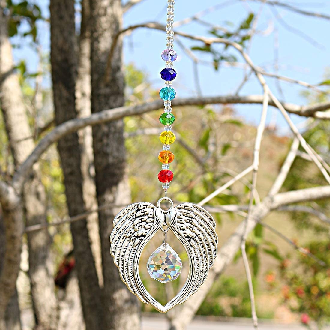 BowLift | Colorful Angel Wings Memorial Ornament