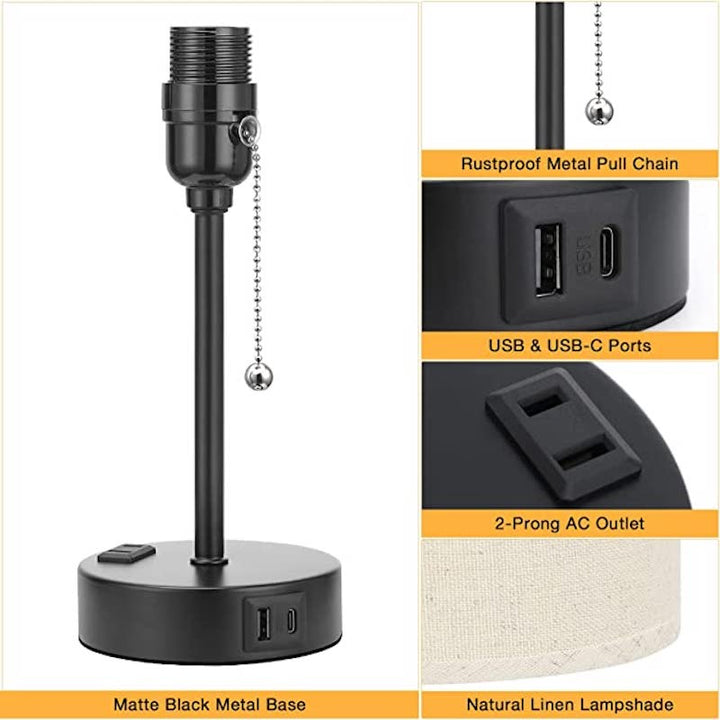 BowLift | Elegant Table Lamp with Smart Charging Options and Three Colors