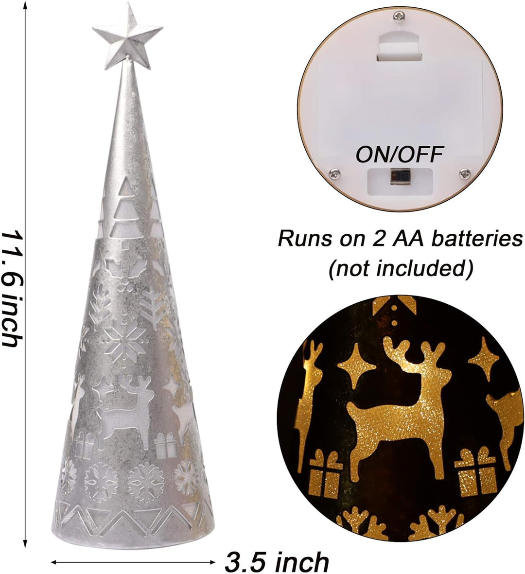 BowLift | LED Cone Table Decoration Set (2 Pieces) - ShimmerCone