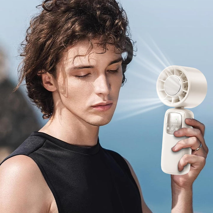 BowLift | Portable Foldable Handheld Fan with LED Display 100 Speeds