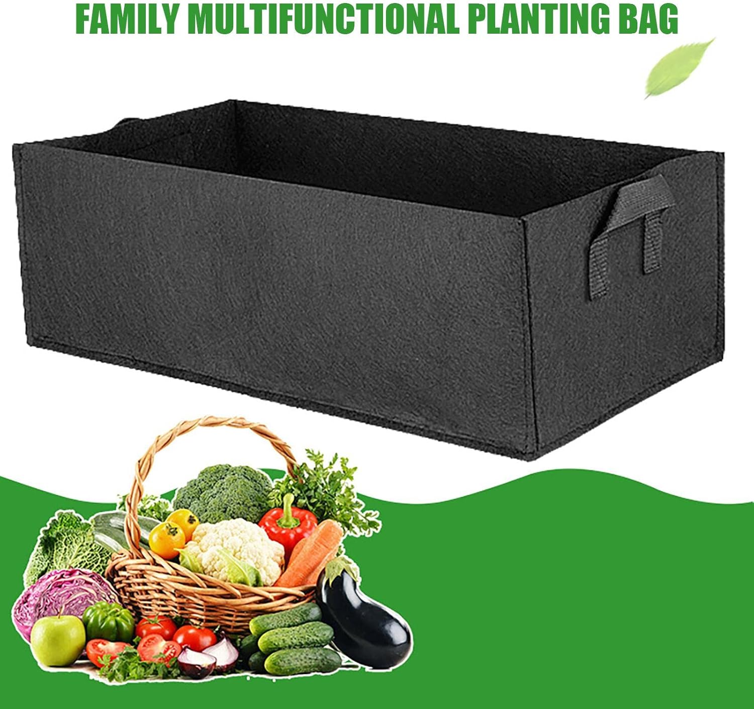 BowLift | Foldable storage box made of felt for plants with handles