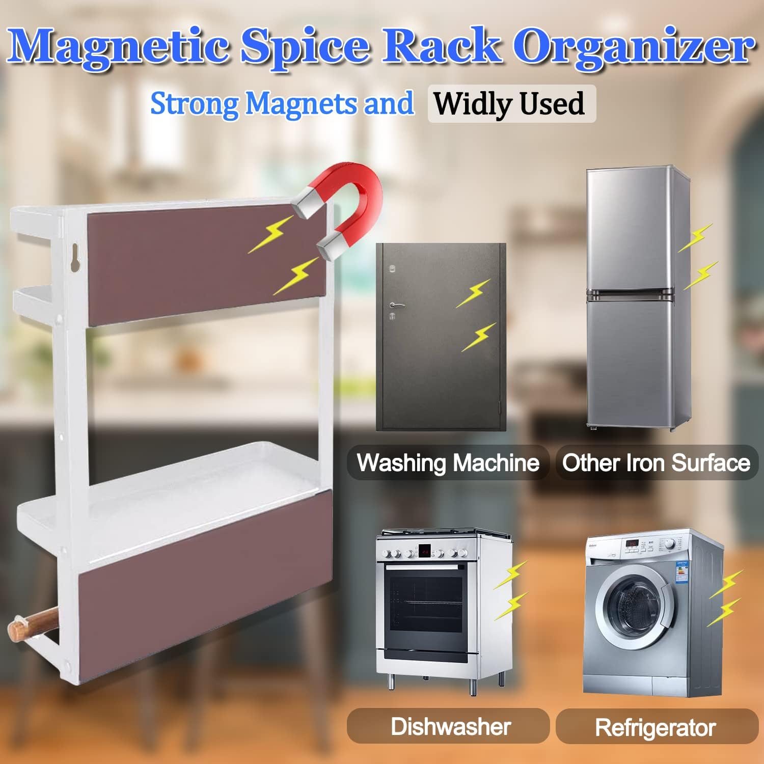BowLift | Magnetic Fridge Spice Rack with Paper Towel Holder – Oryden