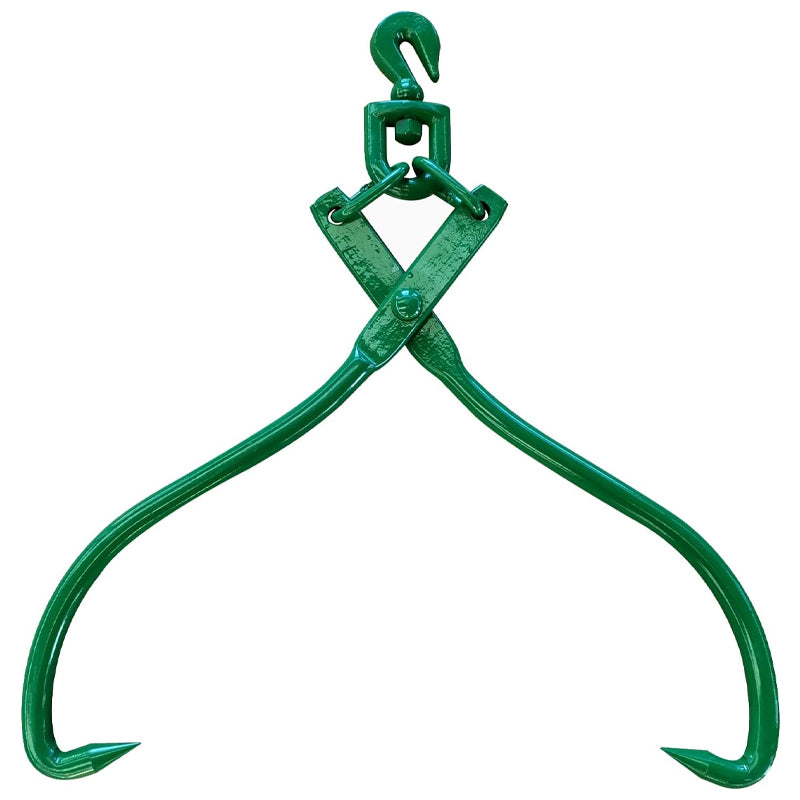 BowLift | 18 Inch Log Lifting Tongs 2 Claw Timber Claw Hook Log Skidding Tongs 18" Jaw Opening