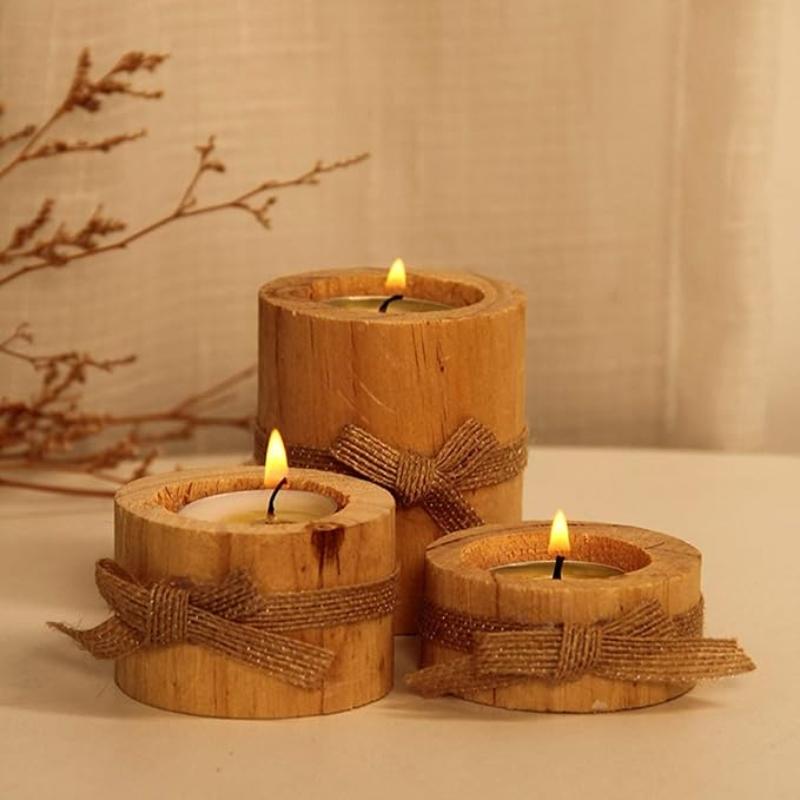 BowLift | Wood Candle Holders