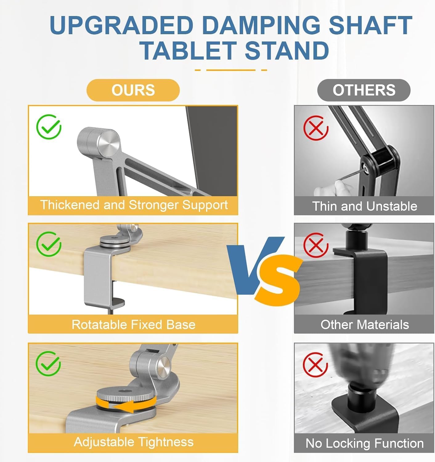 BowLift | Adjustable Aluminum Tablet Desk Stand with 360° Rotation – Movaro