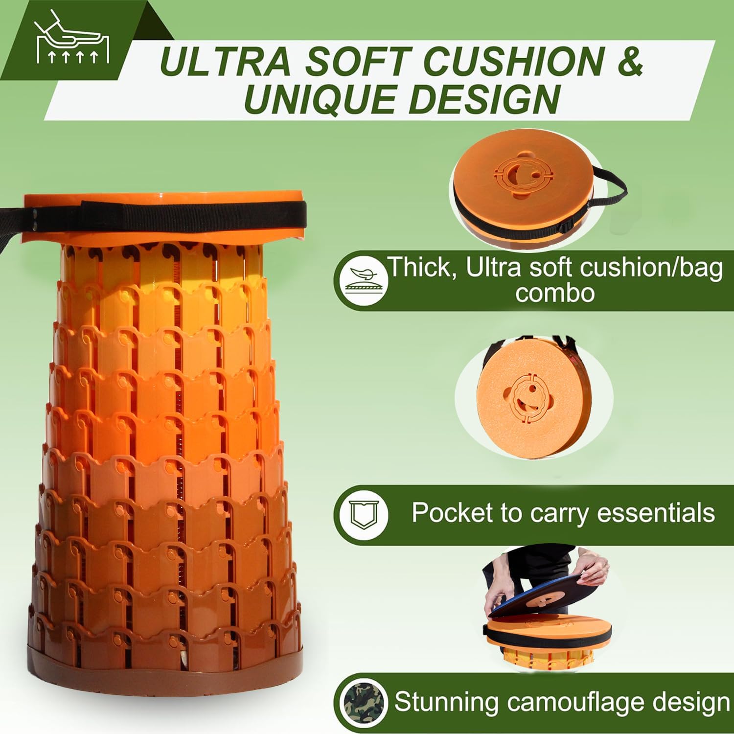 BowLift | Collapsible Stool with Cushion – SitMax