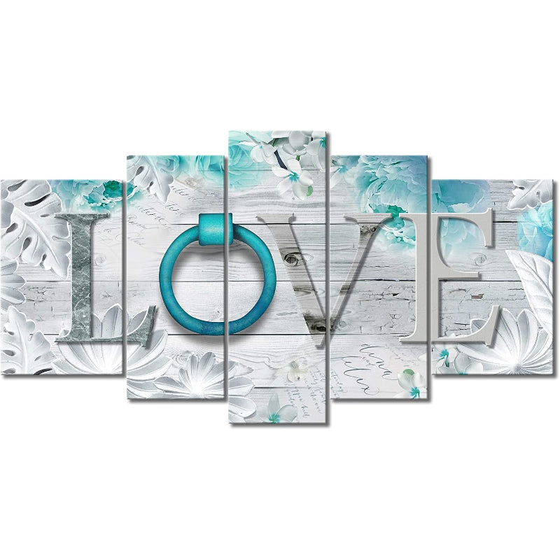 Set Of 5 Artwork Canvas Wall Art Painting | Bowlift