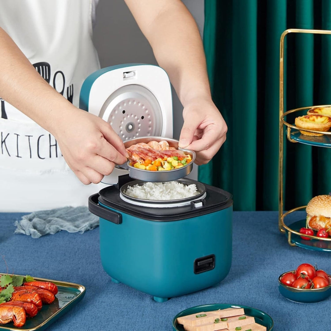 MiniChef 1.2L Rice Cooker – Compact Multicooker with Steaming Function and One-Button Control | Bowlift