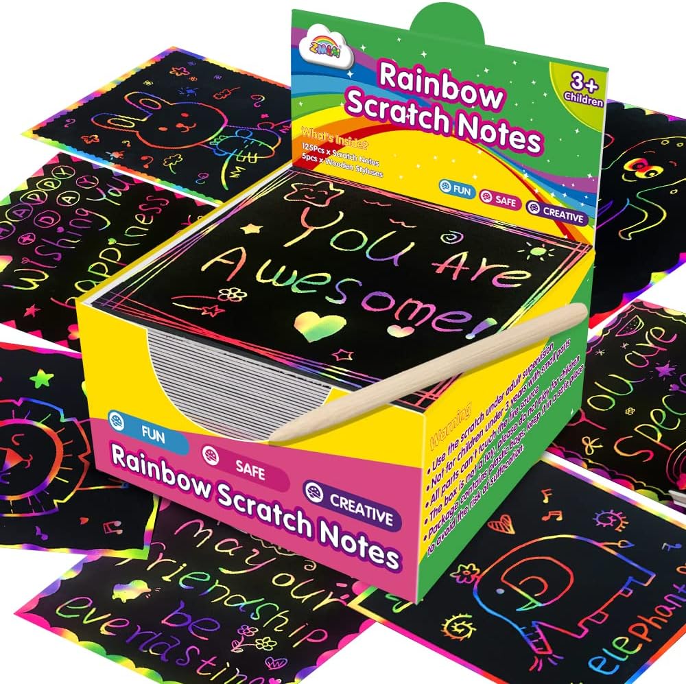 BowLift | Rainbow Scratch Mini Art Notes