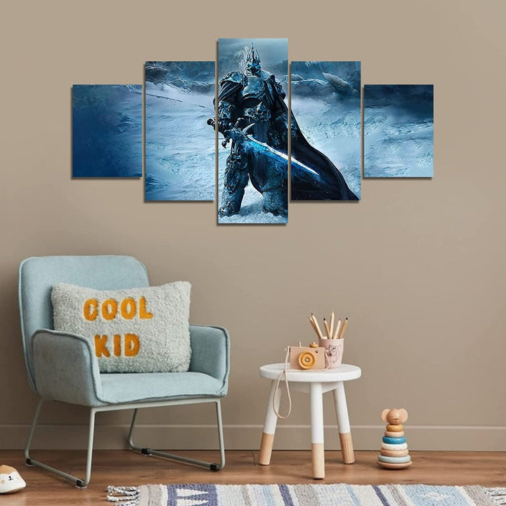 5 Piece Lich King Canvas Wall Art Painting | Bowlift