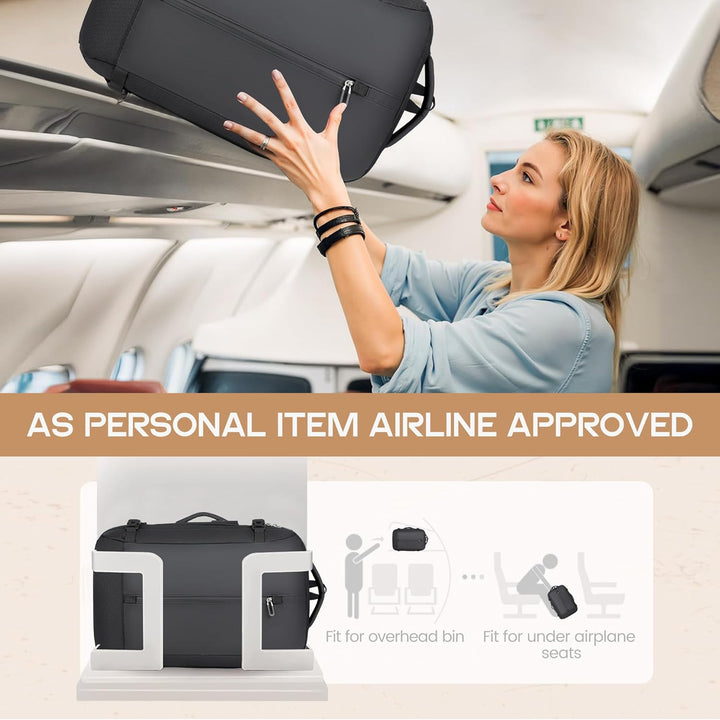 40L Expandable Waterproof Travel Backpack with USB Port & 17” Laptop Sleeve – AirVoyage | Bowlift