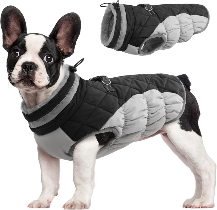 BowLift | SafeWalk Winter Harness Jacket – Waterproof dog jacket with reflection and fleece lining