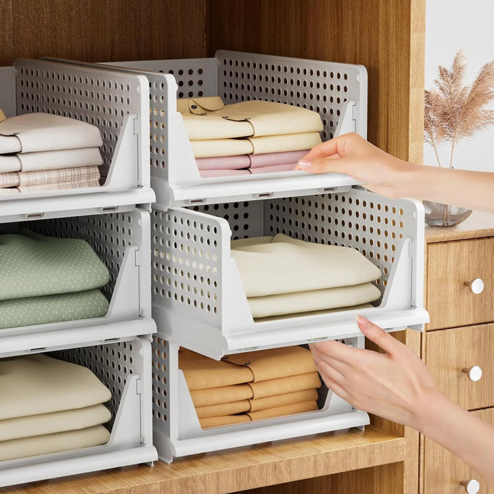 Stackable Wardrobe Storage Organizer For Cloth Storage