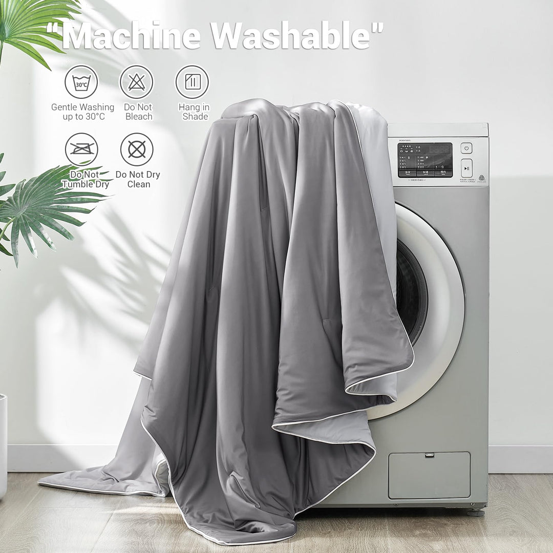 Cooling Comforter Q-Max > 0.5, Breathable & Soft, Gradient Gray | Bowlift
