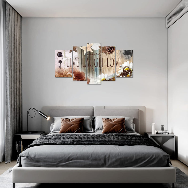 Set Of 5 Quote Canvas Wall Art Painting | Bowlift