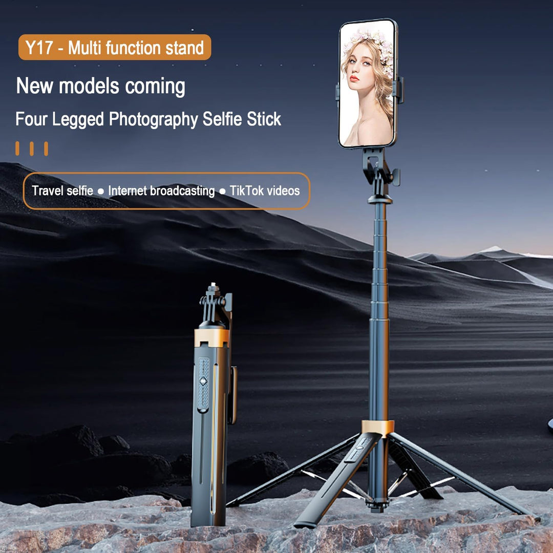 BowLift | 70" Foldable Bluetooth Quad-Pod Selfie Stand